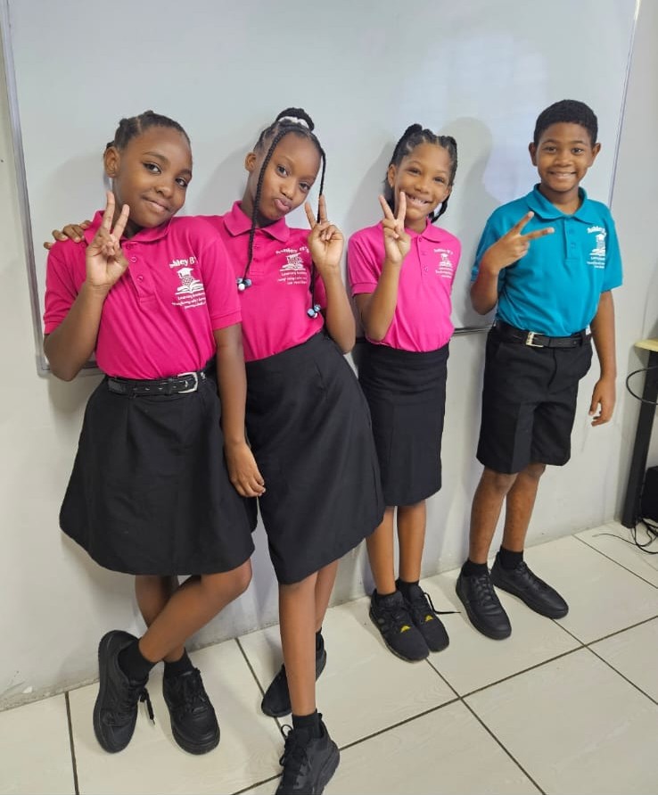 Students in school uniform